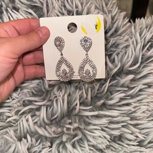 Elegant Silver Teardrop Earrings
